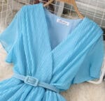 French niche design, elegant V-neck cake dress