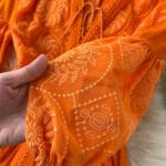 Pear-shaped lantern sleeve dress summer women’s French style