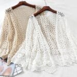 Cardigan thin knitted stylish sunscreen air conditioning shirt loose coat trend