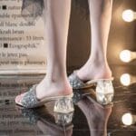 Brand full diamond fairy style thick heel crystal sandals Korean version all-match fashion flip flops