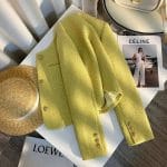 Women’s French jacket high-end yellow lady temperament top short style
