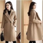 Winter women’s slim fit woolen coat for women