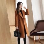 Winter women’s slim fit woolen coat for women