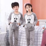 Children’s flannel pajamas boys and girls cartoon cute baby girls boy home clothes winter (6)