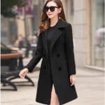 Fashionable long waistband Women’s big size 4xl woolen coat (1)