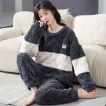 Women’s winter new thickened flannel warm suit