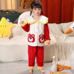 Winter Flannel Children’s Little Girl Pajamas Coral Fleece (1)