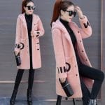 Winter thick warm hooded mid-length coat (3)