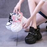 White shoes for women thick-soled platform casual shoes sports