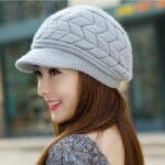 Winter duckbill ear protection wool hats for women (5)