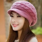 Winter duckbill ear protection wool hats for women (5)