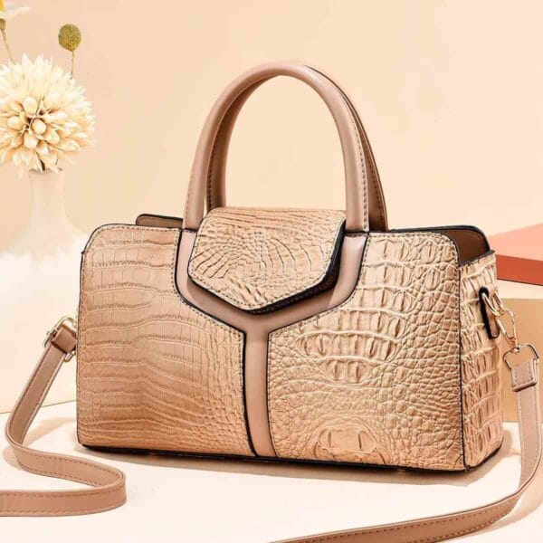 Large Capacity Crossbody Trendy Handbag for Women Crocodile Pattern
