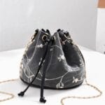 New mini chain ancient style embroidered small bucket bag (1)