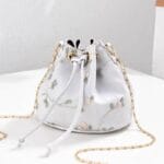 New mini chain ancient style embroidered small bucket bag (1)